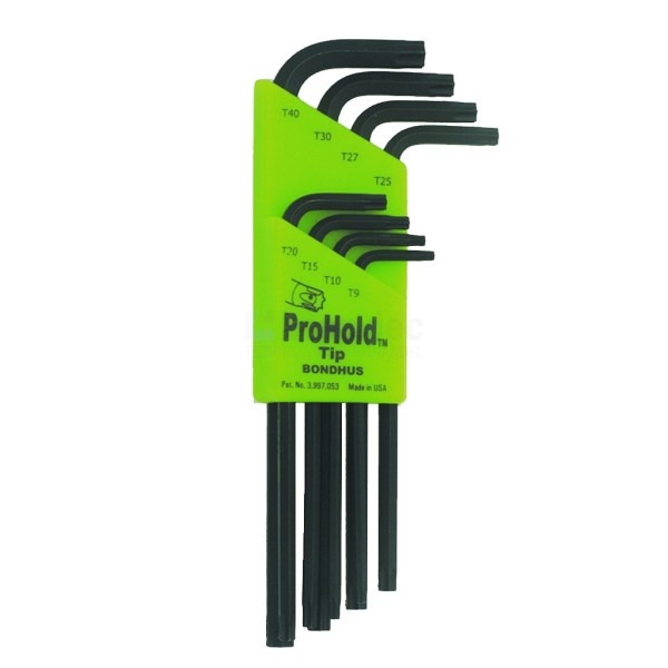 Inbussleutelset Bondhus PHTX8 T9-T40 haaks lang