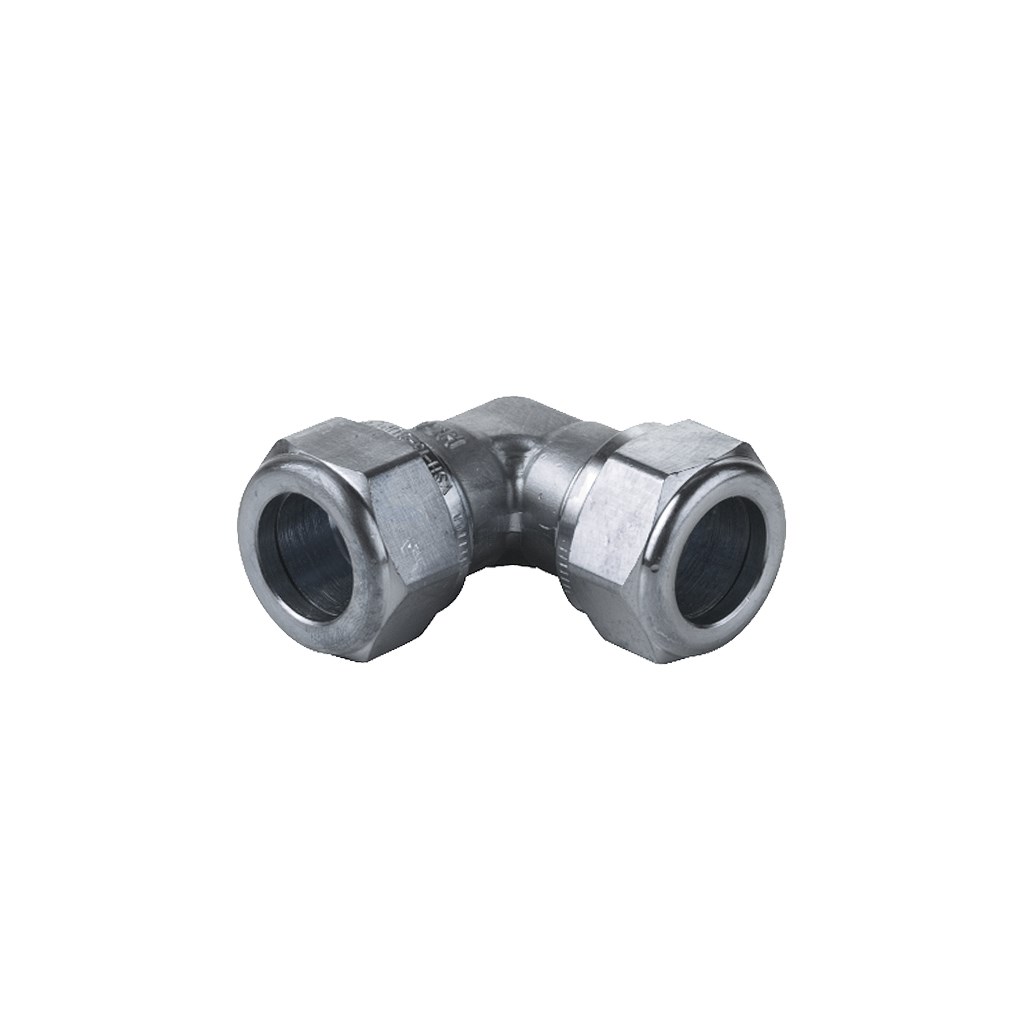 Kniekoppeling VSH S1210-klemxklem 22x22mm CuZn-Ni