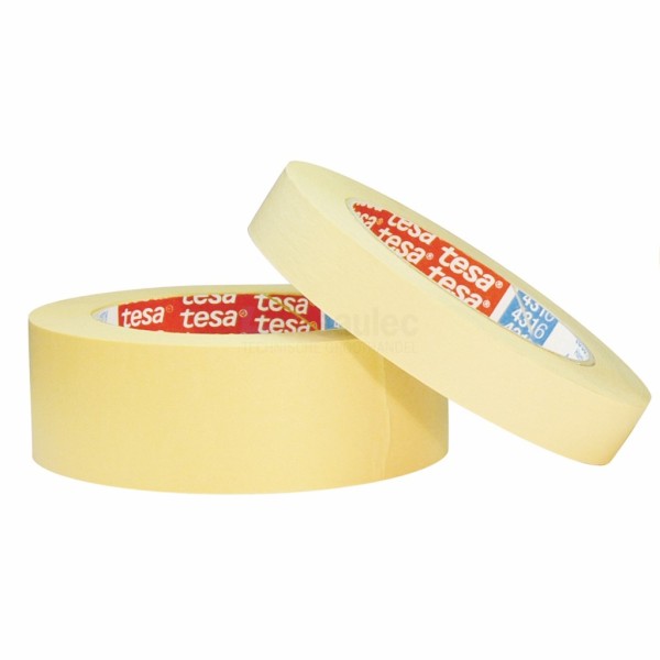 Afplaktape Tesa 4316 19x0,14mm wit papier a50m