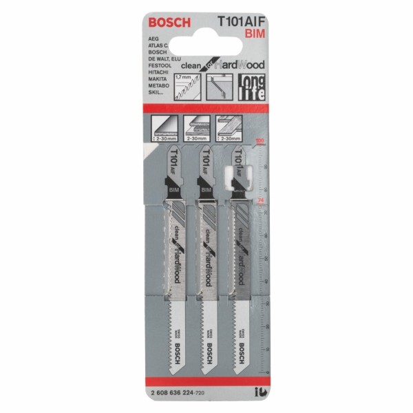 Decoupeerzaagblad Bosch T101AIF T1,7mm BiM a3stuks