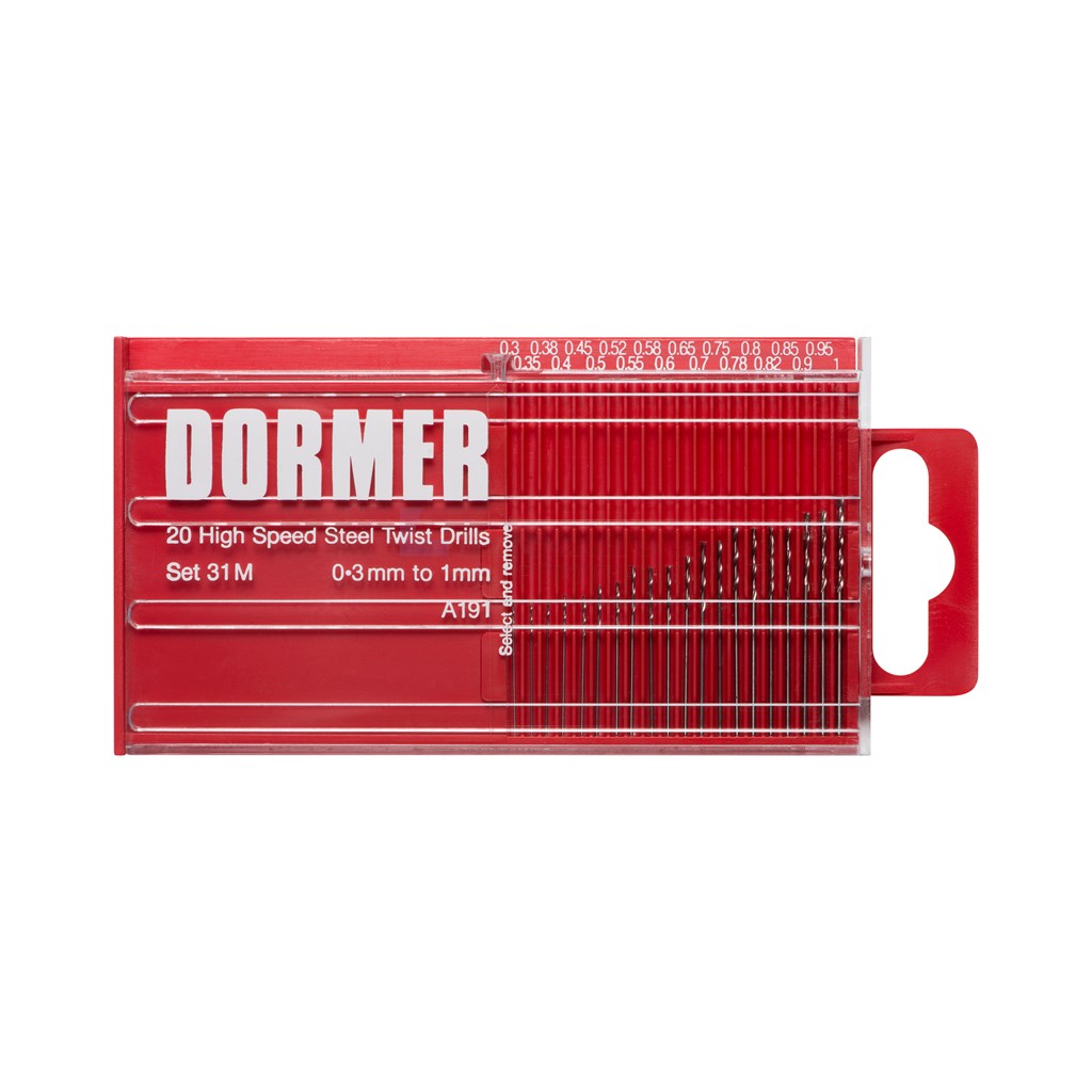 Metaalborencassette Dormer A191 nr.31M HSS 20-delig(A100)