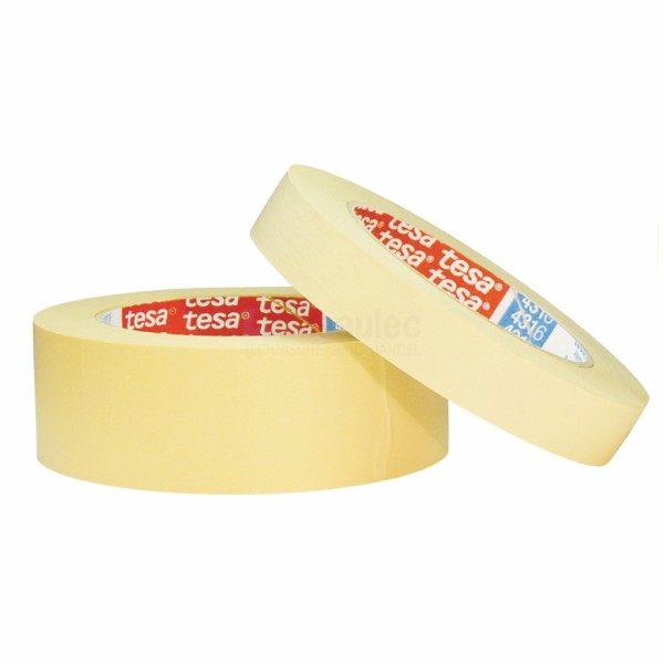 Afplaktape Tesa 4316 25x0,14mm wit papier a50m