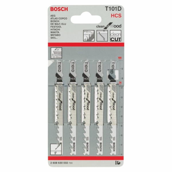 Decoupeerzaagblad Bosch T101D T4-5,2mm HCS a5stuks