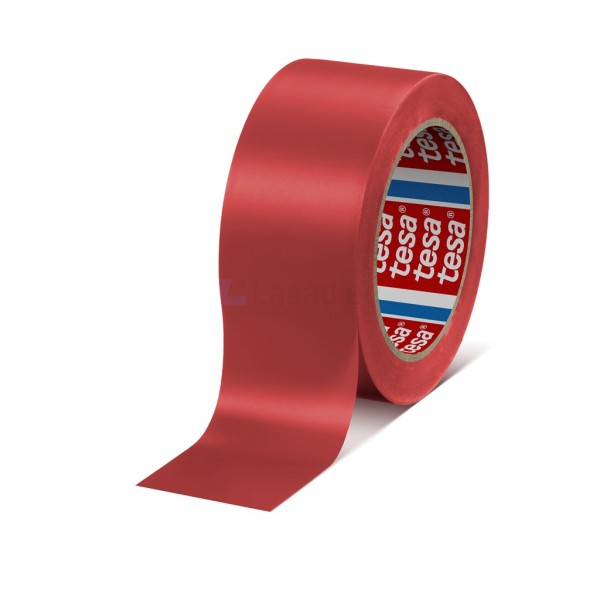 Markeertape Tesa 60760 50x0,15mm rood PVC a33m