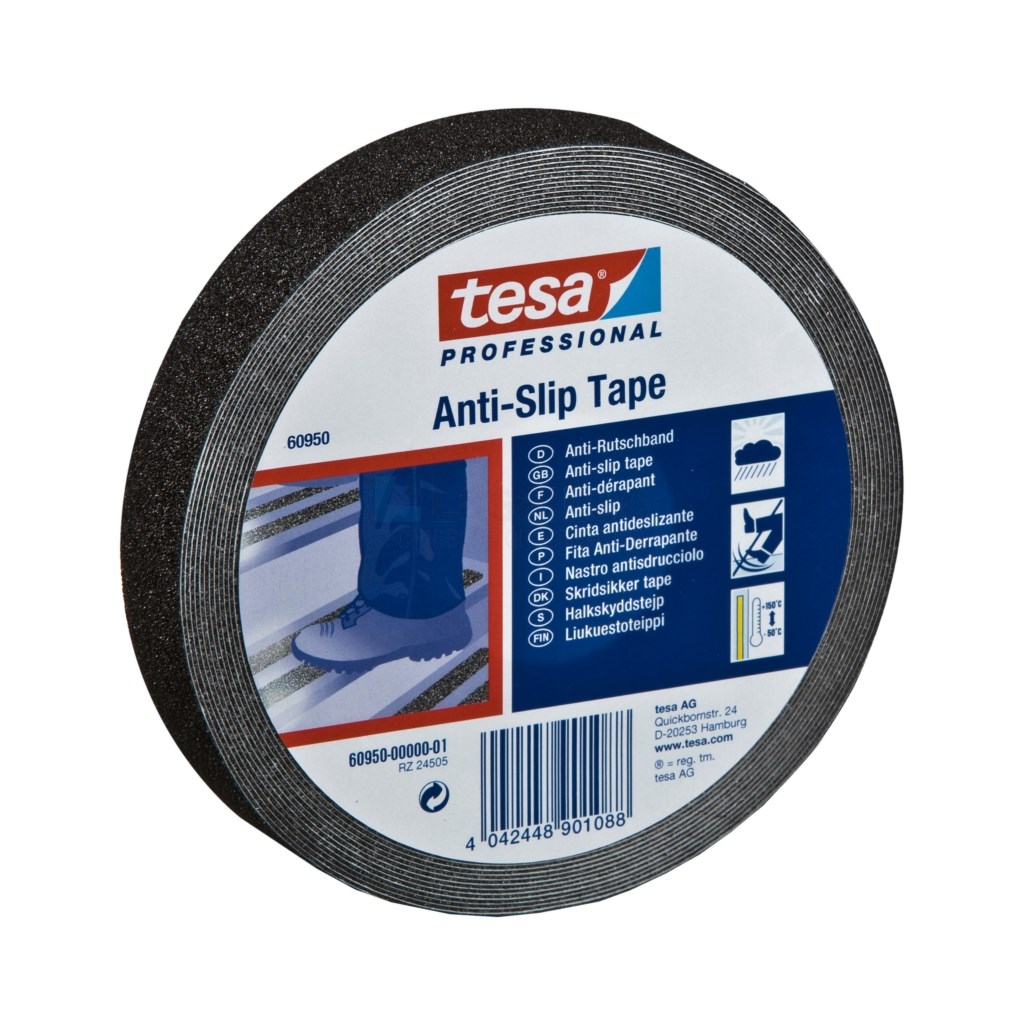 Antisliptape Tesa 60950 25x0,81mm zwart PVC a15m