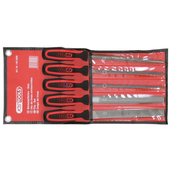 Vijlenset KS-Tools 140.3000 200mm 5delig, halfzoet