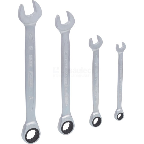 Steekringratelsleutelset KS-Tools 503.4204 10-19mm 4-delig
