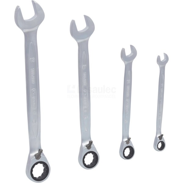Steekringratelsleutelset KS-Tools 503.4604 10-19mm 4-delig
