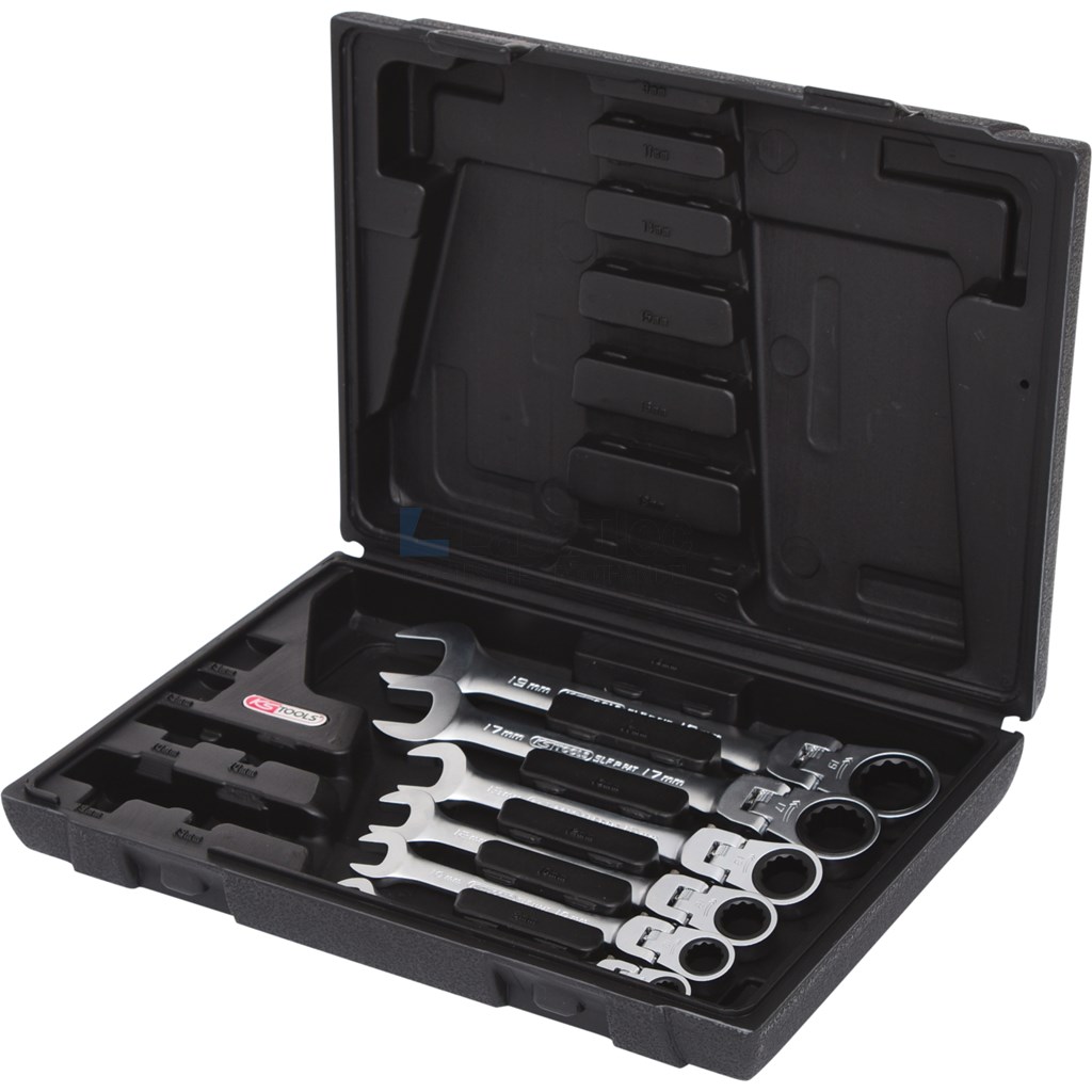 Steekringratelsleutelset KS-Tools 503.4859 8-19mm 6-delig