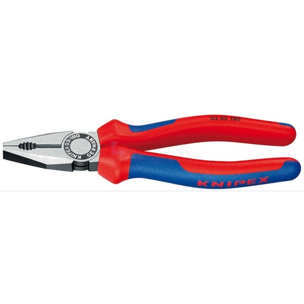 Combinatietang Knipex 0302 180mm 2-K greep gepolijst
