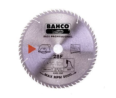 Cirkelzaagblad Bahco 8501-28XF 250x30mm, Z60 HM