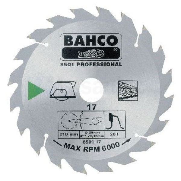 Cirkelzaagblad Bahco 8501-7 160x20mm, Z18 HM
