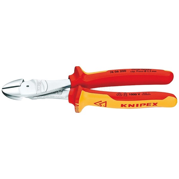 Zijkniptang Knipex 7406 180mm VDE verchroomd kracht