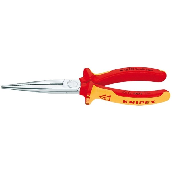 Telefoontang Knipex 2616 200mm VDE verchroomd recht