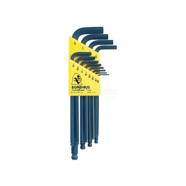 Inbussleutelset Bondhus BLX-12 0,05-5/16" kogelkop haaks