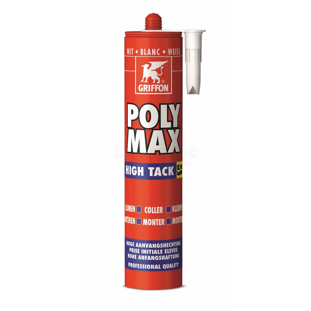 Montagelijm Bison Polymax High Tack Komo 425gr wit