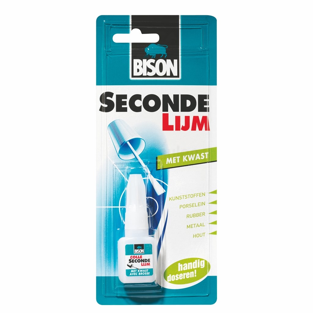 Secondelijm Bison 5 gr. met kwast