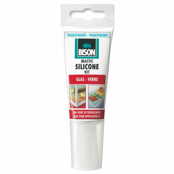 Siliconenkit Bison Glas 60 ml transparant
