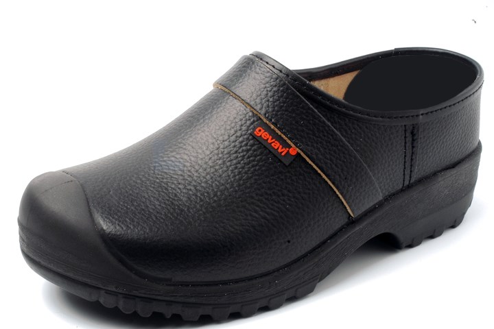 Veiligheidsklomp Gevavi 1230 42 zwart PU/leer stalen neus+ON