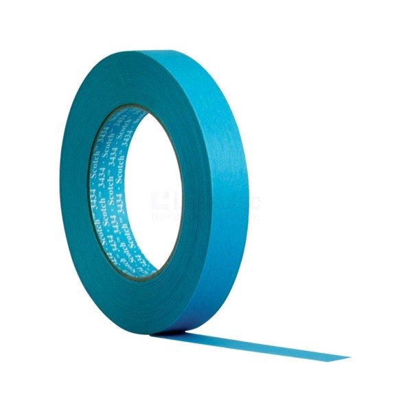 Afplaktape Scotch 3434 38x0,15mm blauw papier a50m