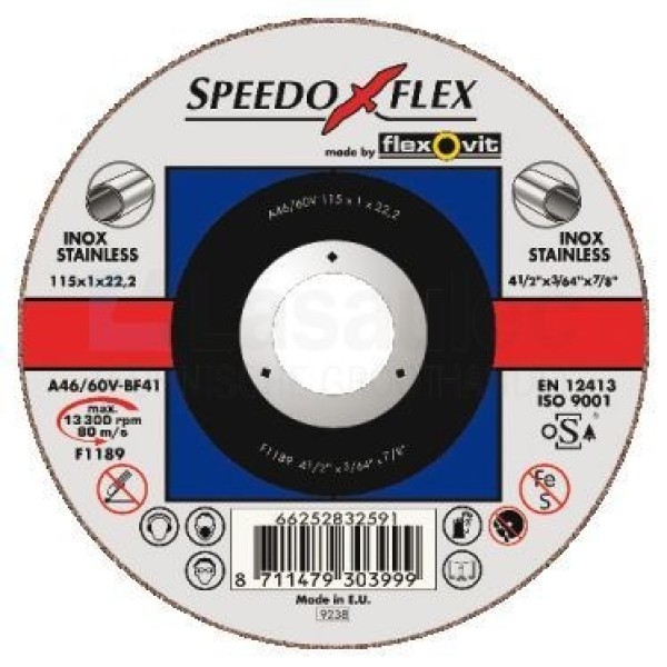 Doorslijpschijf Speedoflex A30/46V-BF41INOX 115x1,6x22