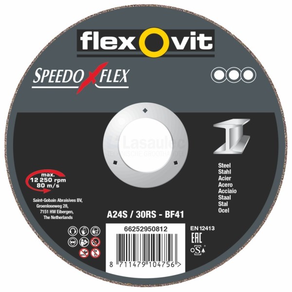 Doorslijpschijf Flexovit Speedoflex A24/30RS-BF41 230x2.5x22mm s
