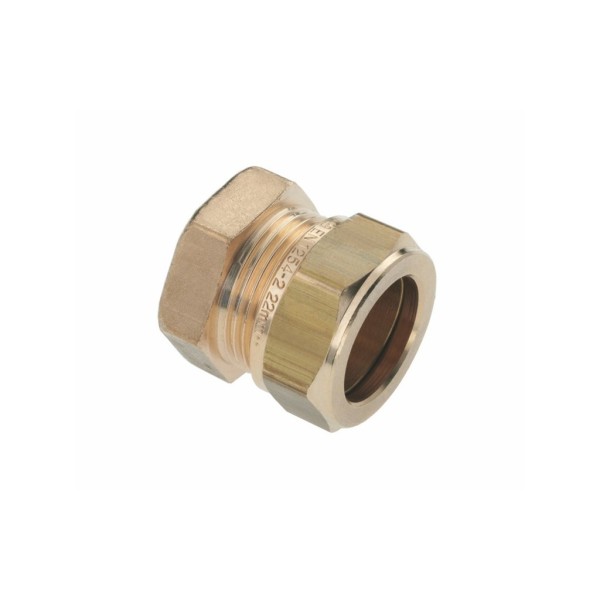 Eindkoppeling Bonfix knel 28mm CuZn vpe=10st