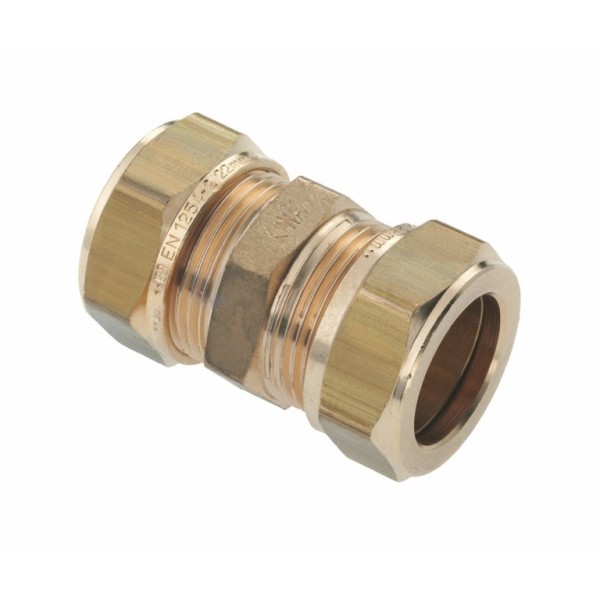 Rechte-koppeling Bonfix knel 28x28mm CuZn vpe=10st