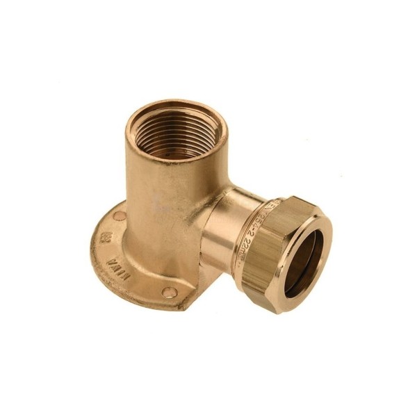 Muurplaat Bonfix knel 3/4"x22mm CuZn bin.dr.,vpe=10st