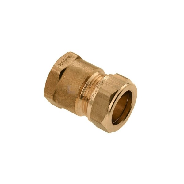 Schroefbus Bonfix knel 3/4"x22mm CuZn bin.dr.,ve=10st
