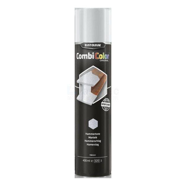 Verf Rust-Oleum 7384 500ml lichtgrijs hamerslag