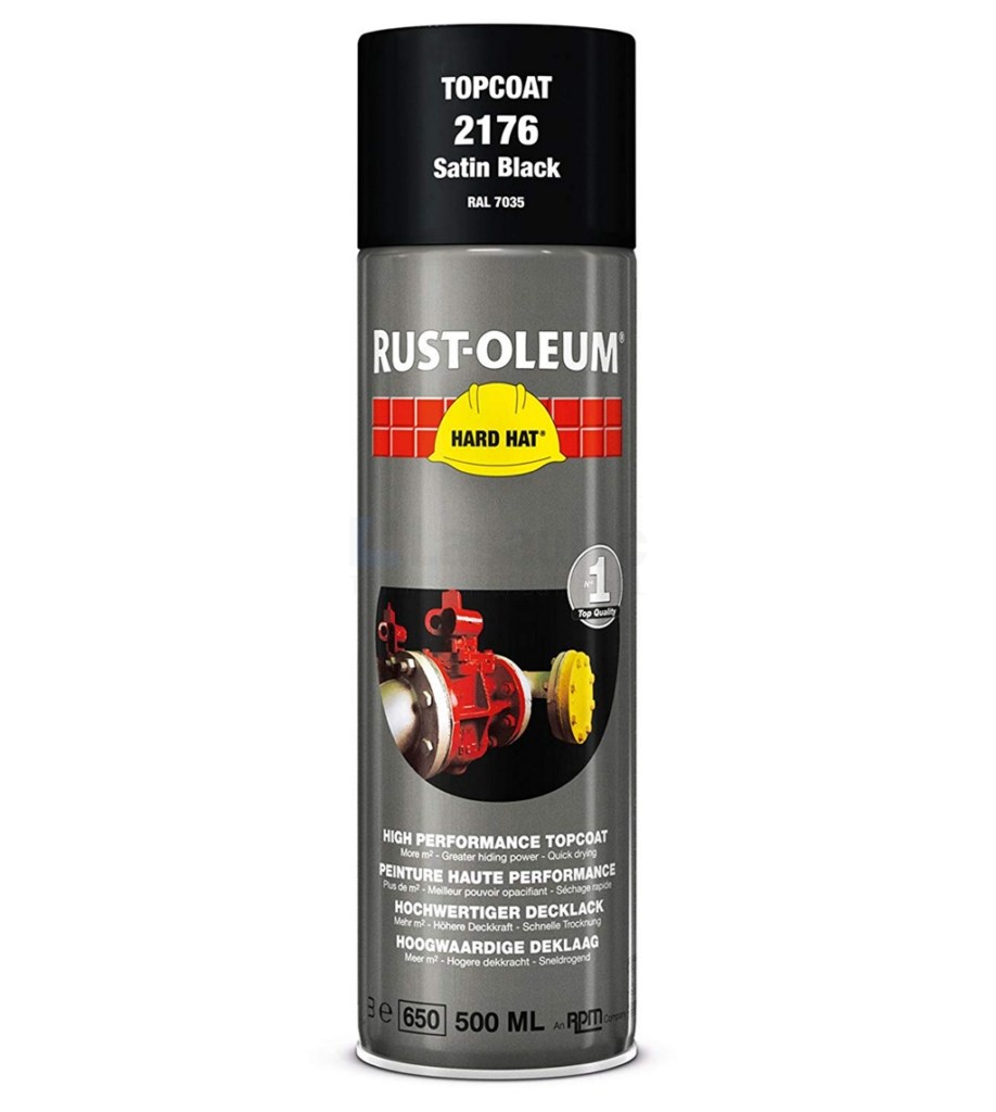 Verf Rust-Oleum 2176 500ml zwart RAL9005 zijdeglans