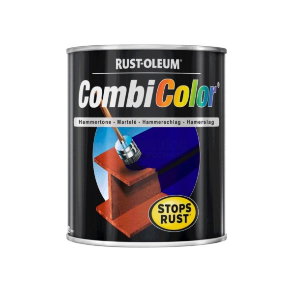 Verf Rust-Oleum 7388 Combicolor 0,75ltr donkergrijs hamerslag