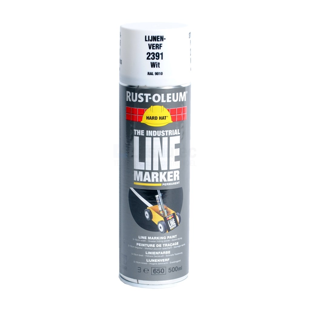 Lijnenverf Rust-Oleum 2391 500ml wit RAL9010
