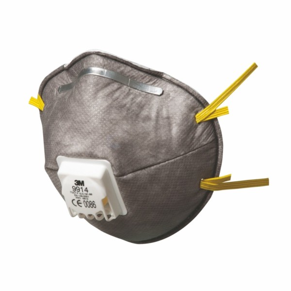 Stofmasker 3M 9914 tegen geur FFP1 ventiel vpe=10