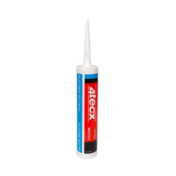 Siliconenkit 4Tecx 310 ml transparant zuurvrij
