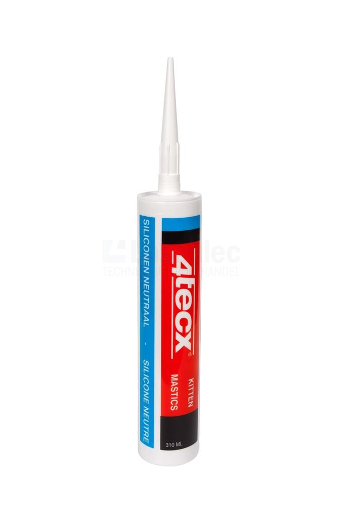 Siliconenkit 4Tecx 310 ml transparant zuurvrij