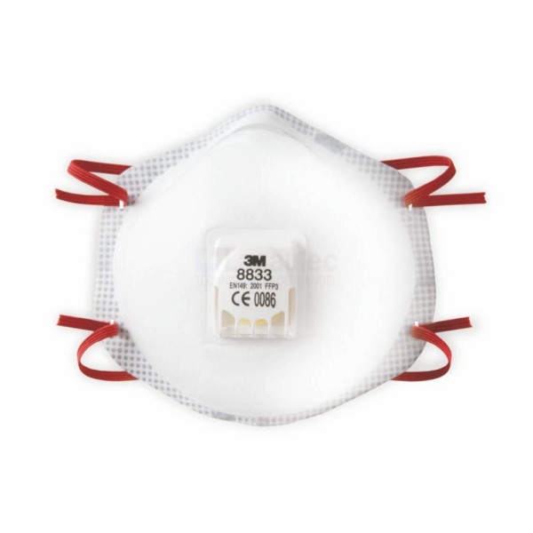 Stofmasker 3M 8833 FFP3 met ventiel vpe=10