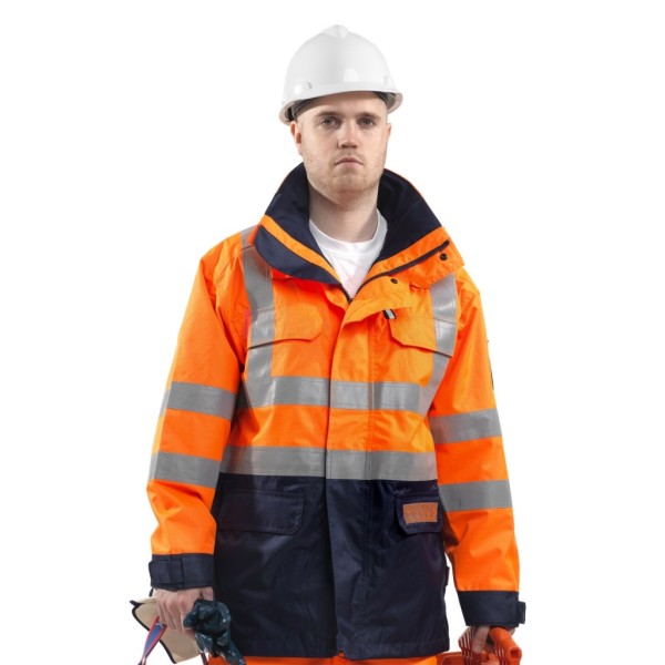 Parka Roots Full Option RO1517 XL fluor oranje/marine