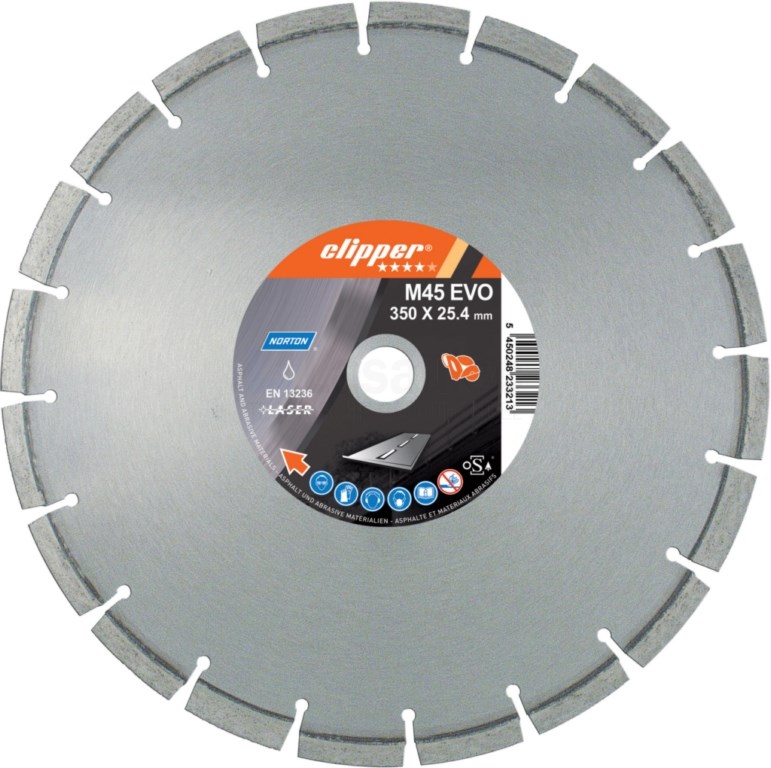 Diamantzaag Clipper M45 Evo-Verse Beton 300x25,4mm / Segm.10x2,5
