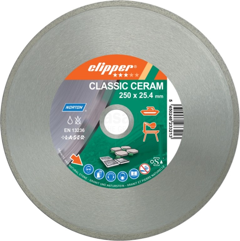 Diamantzaag Clipper Classic Ceram Tegel 300x25,4mm / Segm.7x2,1m