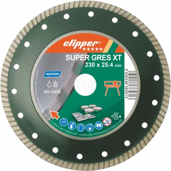 Diamantzaag Clipper Super Gres XT EVO 115x10x1,4x22,23mm droog