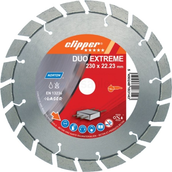Diamantzaag Clipper Duo Extreme Plus 300x15x2,8x25,4mm droog