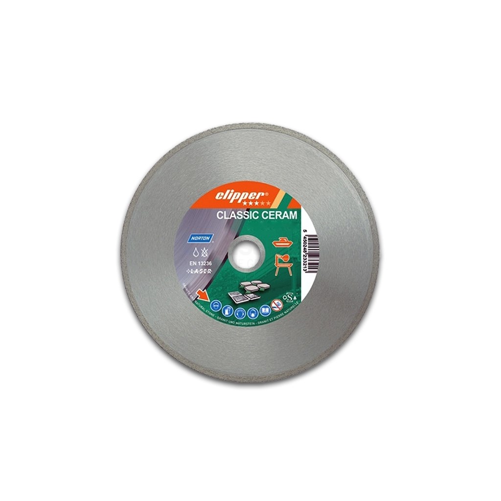 Diamantzaag Clipper Classic Ceram Tegel 125x22mm/Segm.7x1,6mm dr