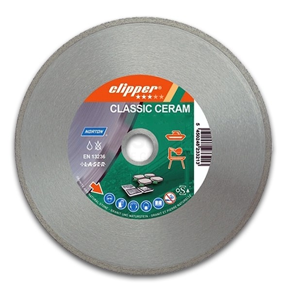 Diamantzaag Clipper Classic Ceram Tegel 230x22mm/Segm.7x1,8mm dr
