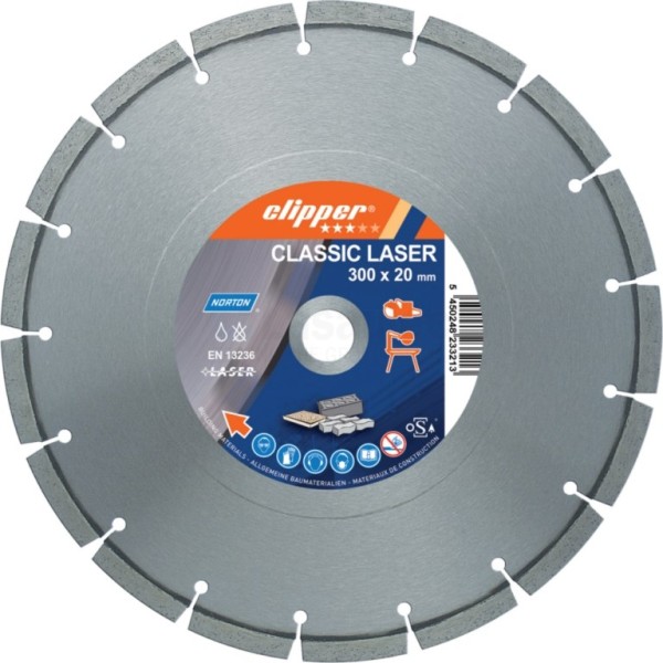 Diamantzaag Clipper Classic Laser 115x22mm/Segm.7x2,2mm universe