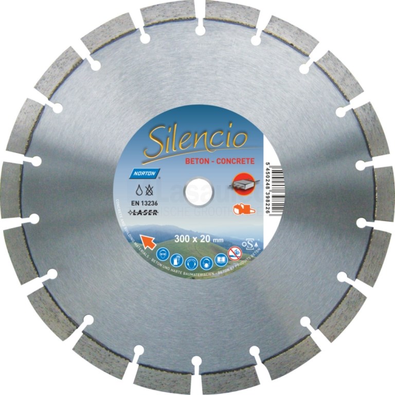 Diamantzaag Norton Clipper Silencio 300x20x15/3.1mm droog/nat tb