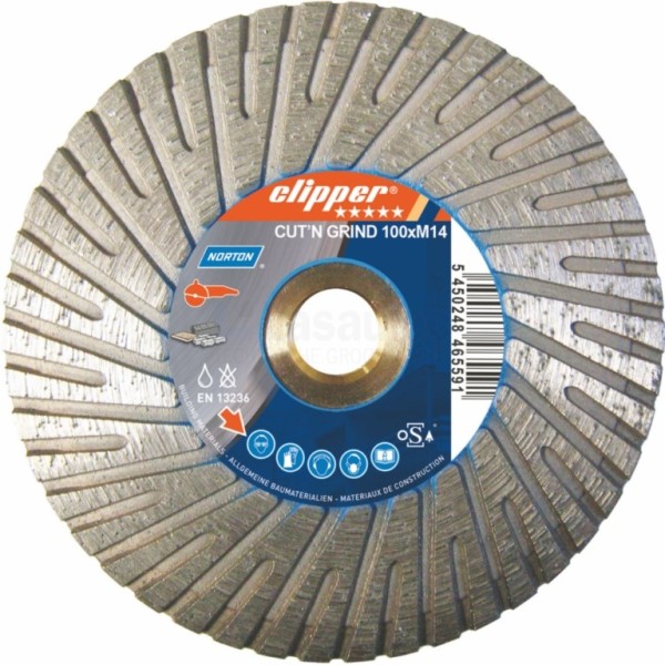 Diamantzaag Clipper Cut and Grind 100mmxM14 universeel droog