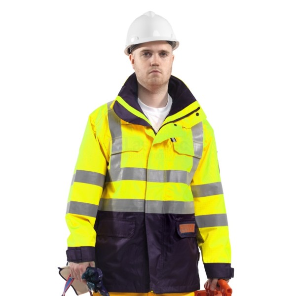 Parka Roots Full Option RO1517 S fluor geel/marine