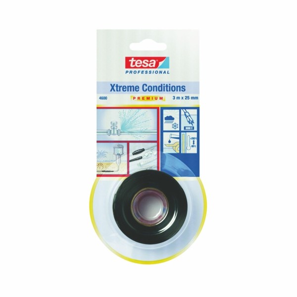 Isolatietape Tesa 4600 25x0,5mm zwart SI a3m,vulkan.